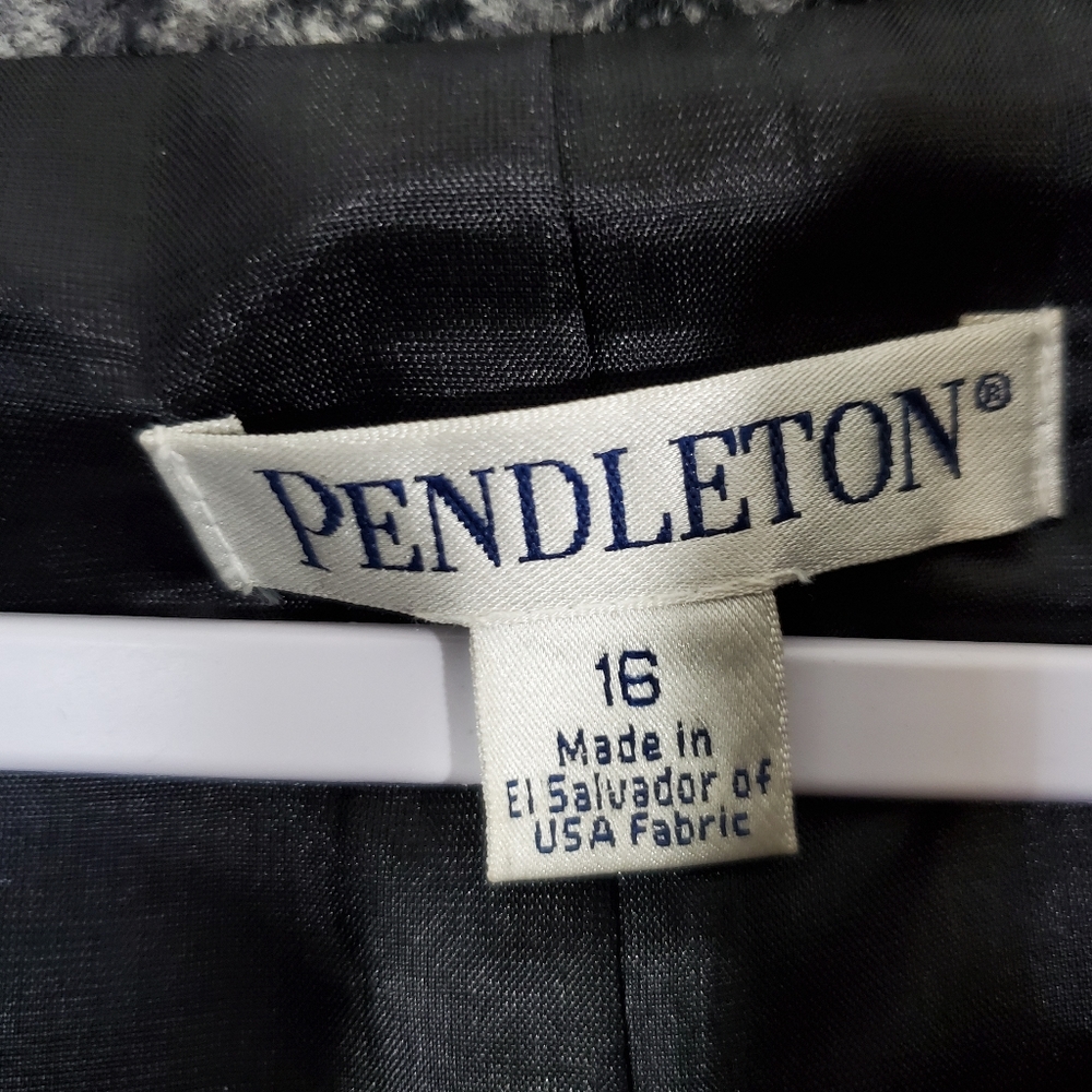Pendleton Buttoned Wool Black/Gray Women's Jacket - image 4
